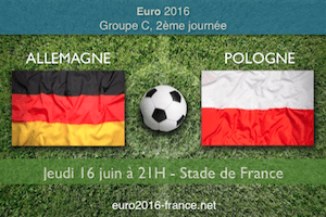 L'Allemagne jouera contre la Pologne au stade de France pour la deuxième journée de l'Euro