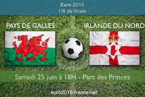 Pays de Galles-Irlande du Nord, huitièmes de finale de l'Euro 2016