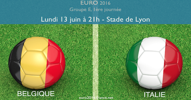 La rencontre de l'Euro 2016 entre la Belgique et l'Italie sur jouera à Lyon