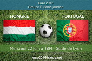 Prono de Hongrie-Portugal le 22 juin à l'Euro 2016