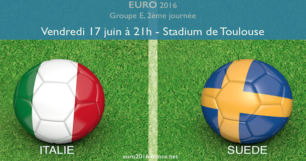 Italie-Suède, 2ème journée du groupe E de l'Euro 2016