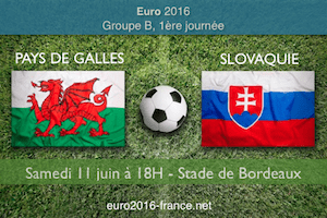 Euro 2016 (Groupe B) : Pays de Galles-Slovaquie