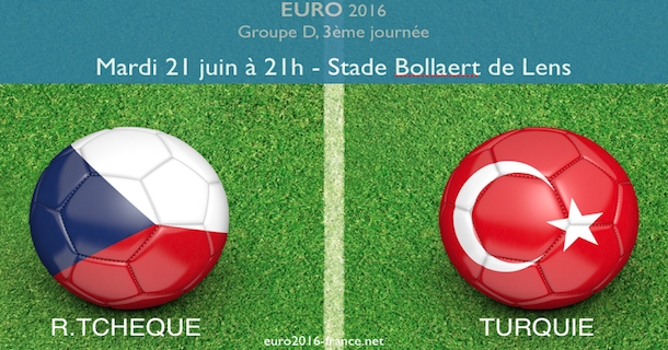 Le match République tchèque-Turquie de l'Euro sera joué à Lens